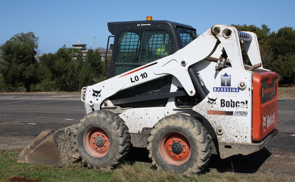 Bobcat skid-steer loader on site