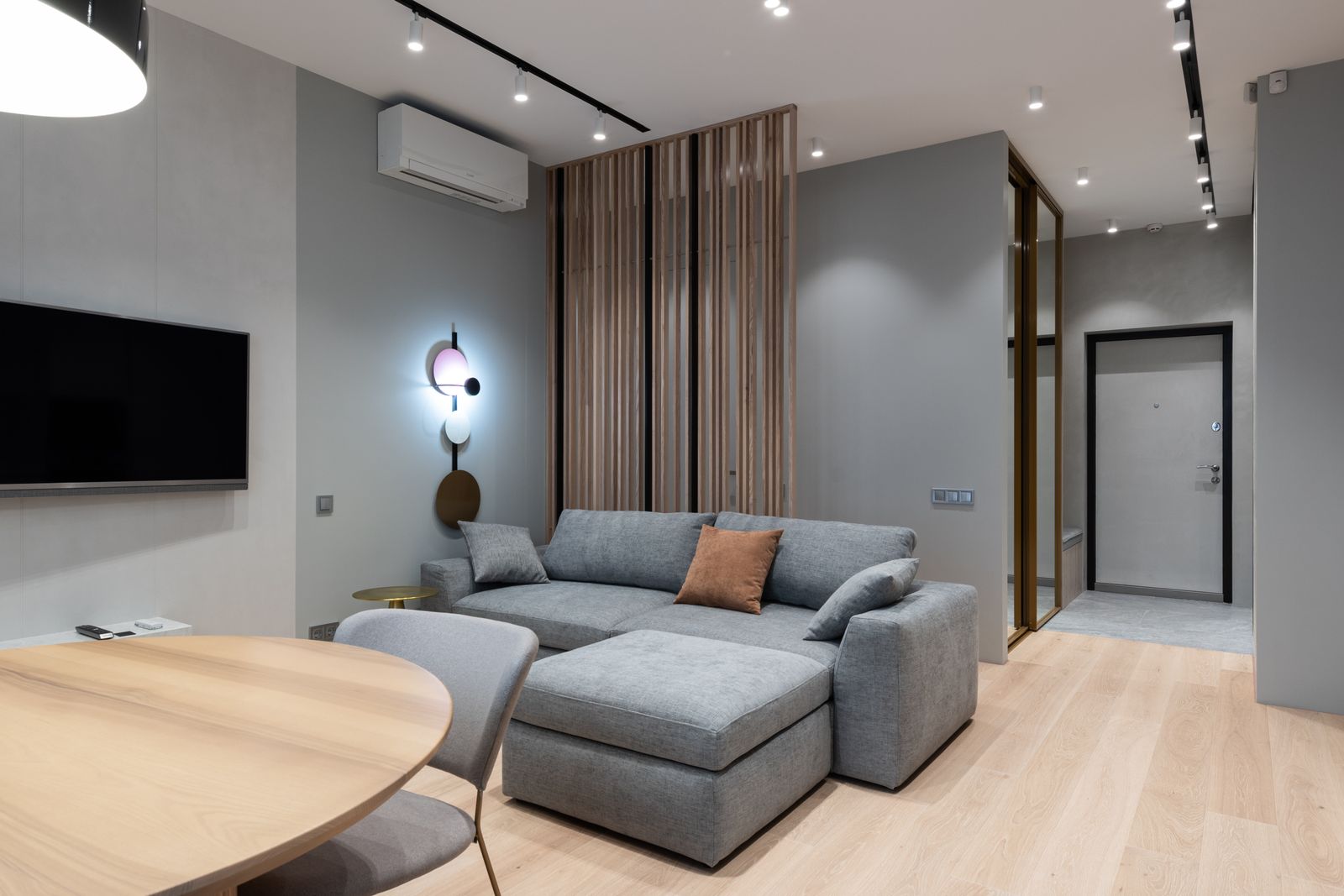 Modern living room in a One Residence apartment
